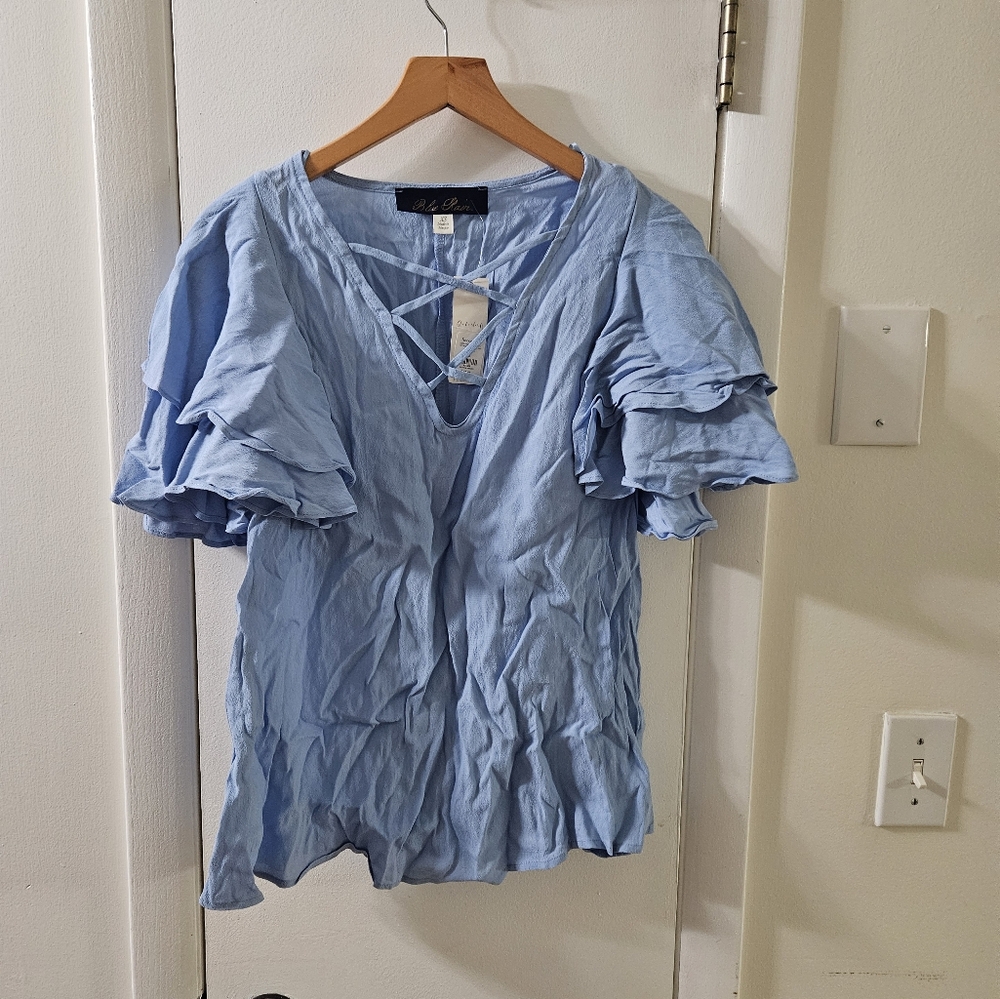 Francesca's baby blue blouse